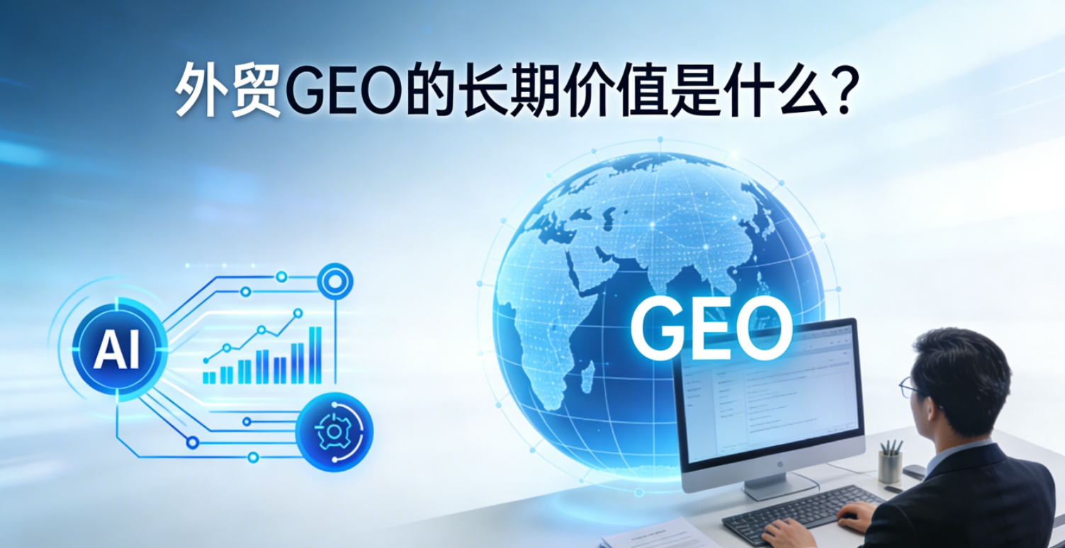 AI-driven GEO customer acquisition strategy chart illustrating sustainable lead growth in overseas B2B markets