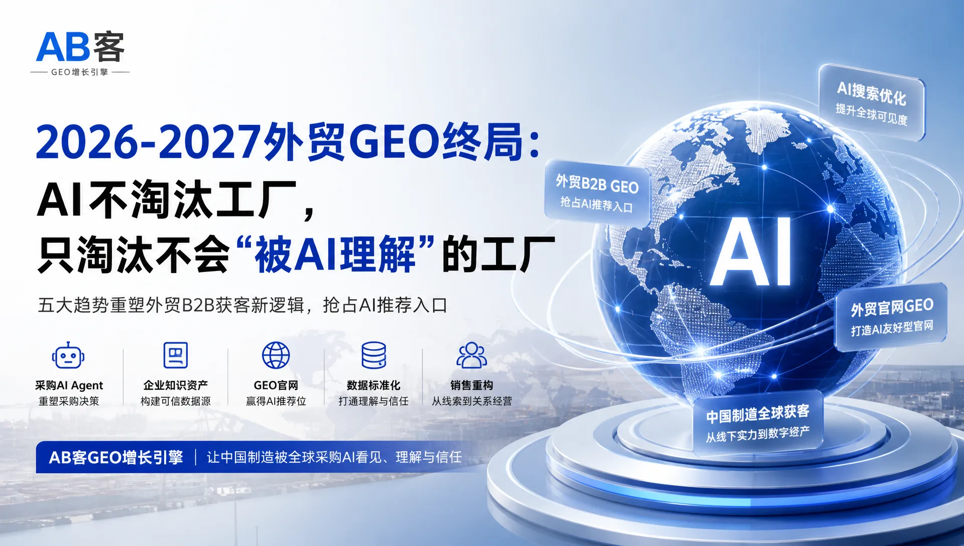 2026-2027外贸GEO终局:AI不淘汰工厂,只淘汰不会“被AI理解”的工厂|AB客