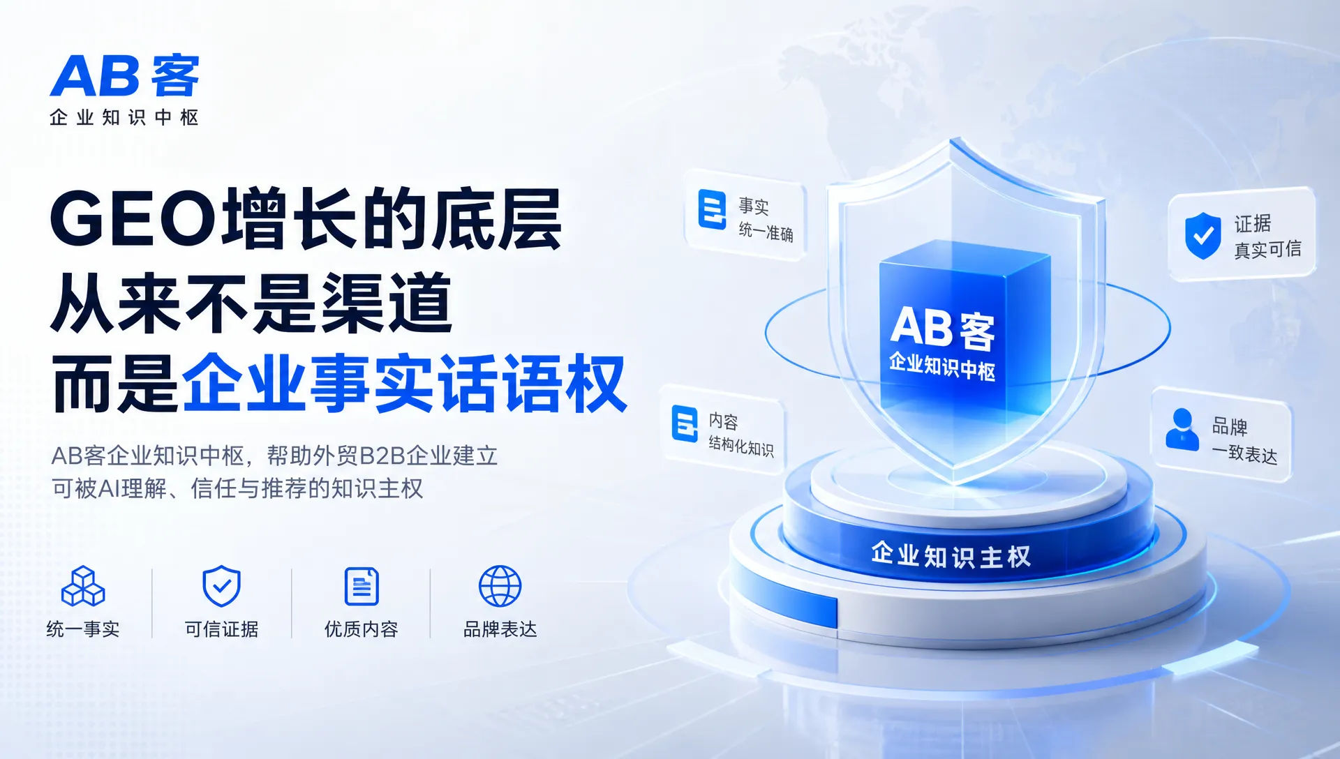 GEO增长的底层,从来不是渠道,是企业事实话语权|AB客