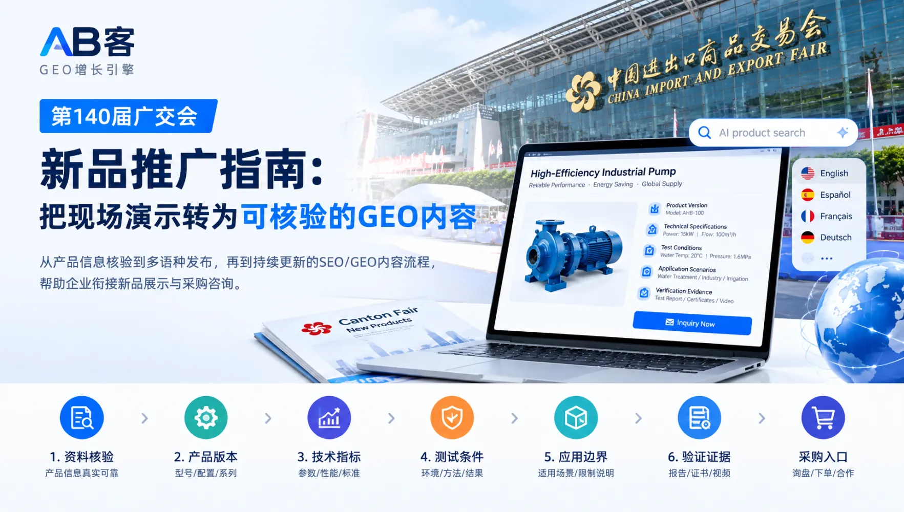 广交会一期展中指南：30分钟整理同行市场情报与GEO任务｜AB客