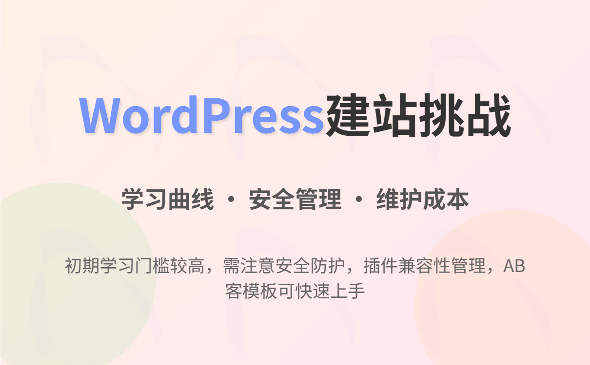 Is it worth building a WordPress independent website for foreign trade? Pros and cons analysis + AB customer acquisition skills improvement inquiry WordPress外贸独立站值不值得做?优缺点分析+AB客获客技巧提升询盘