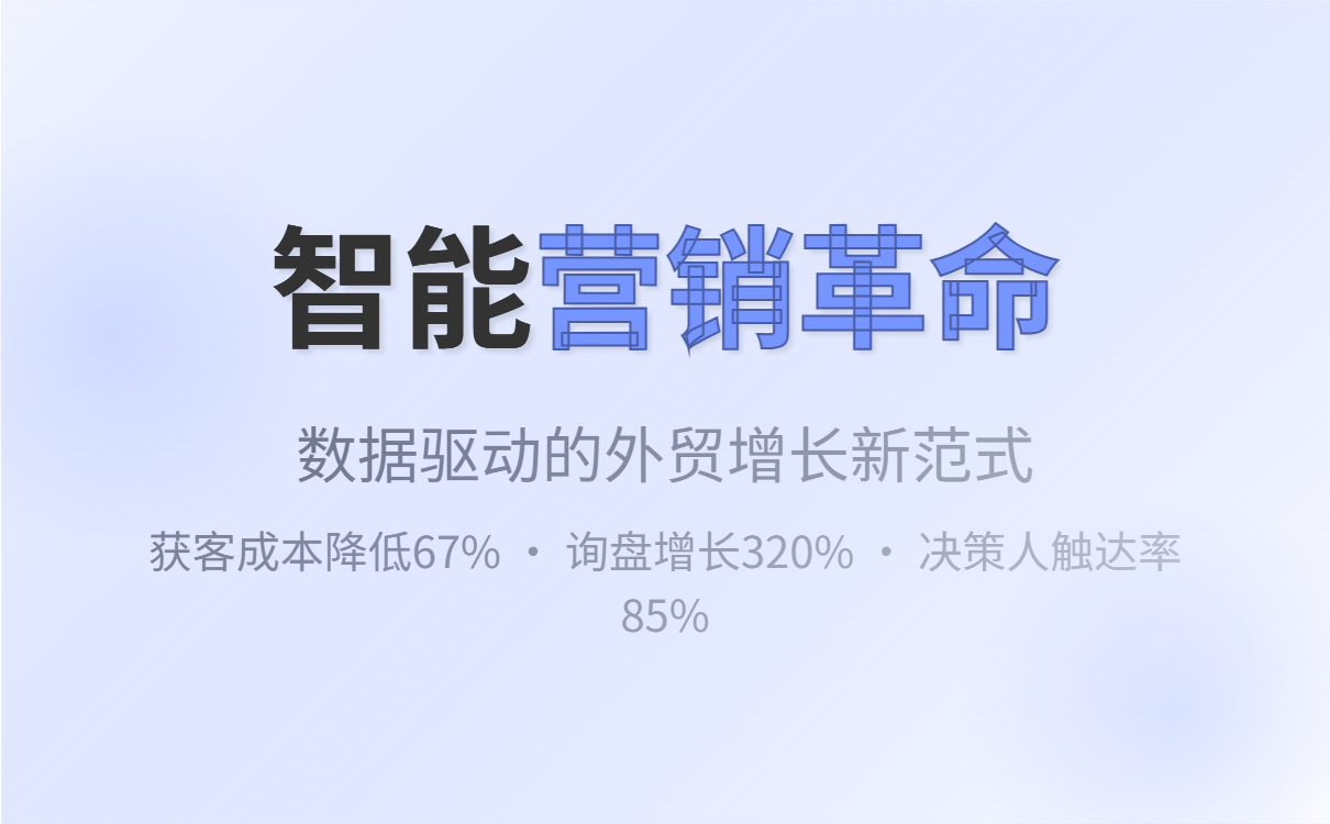 外贸B2B企业破局指南：智能营销如何实现订单增长300%