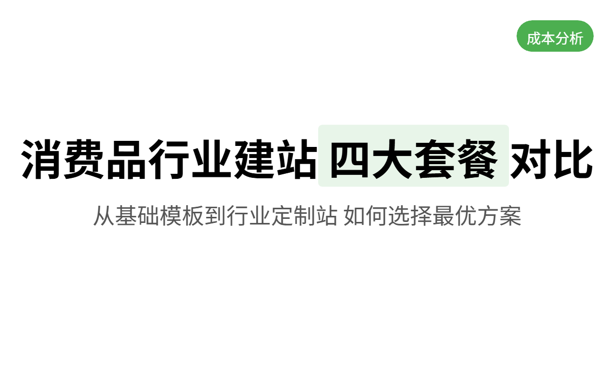 A Comprehensive Guide to B2B Foreign Trade: How Much Does It Cost to Set Up an Independent Foreign Trade Website for the Consumer Goods Industry? 外贸B2B全行业指南:消费品行业做外贸独立站到底要花多少钱?