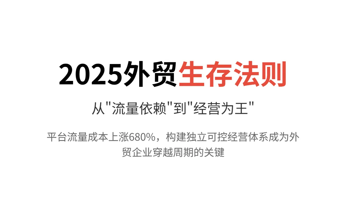 外贸到底应该如何经营?从平台依赖到独立站可控增长